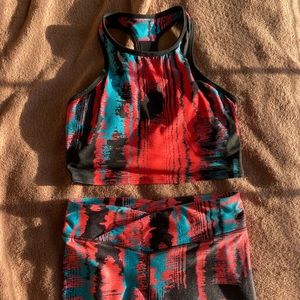 Red/Blue/Black Fabletics Sports Bra